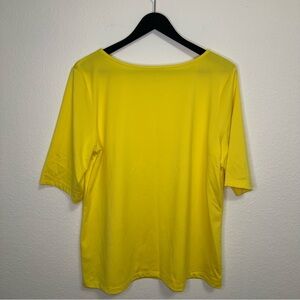 Susan Graver Weekend Essentials Yellow Tee – Size Large